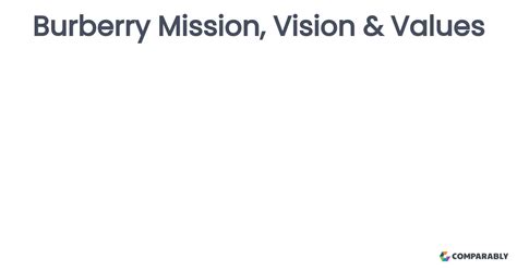 burberry company mission statement|Burberry vision statement.